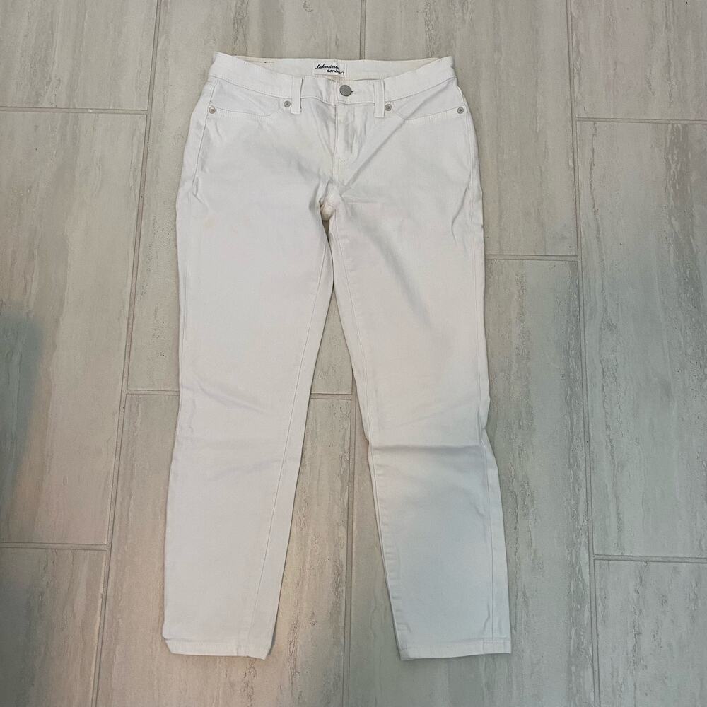Lakeview‎ Denim White Denim Cropped Skinny Jeans 27